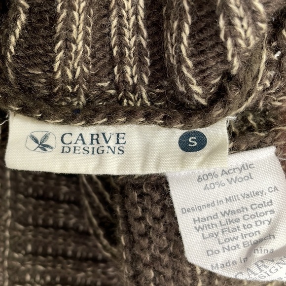 Carve Designs Turtleneck Sweater Brown Heather Size Small - Picture 9 of 12